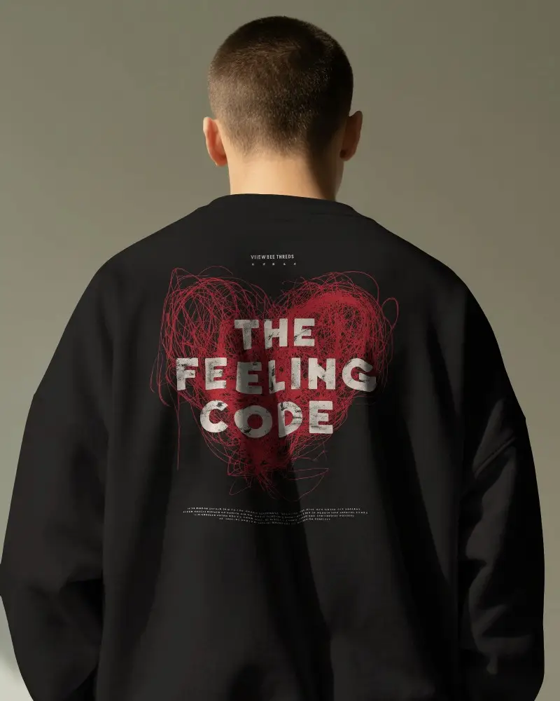 Minimal Studio Sweatshirt Mockup Back View Male Model Standing Clean Neutral Background