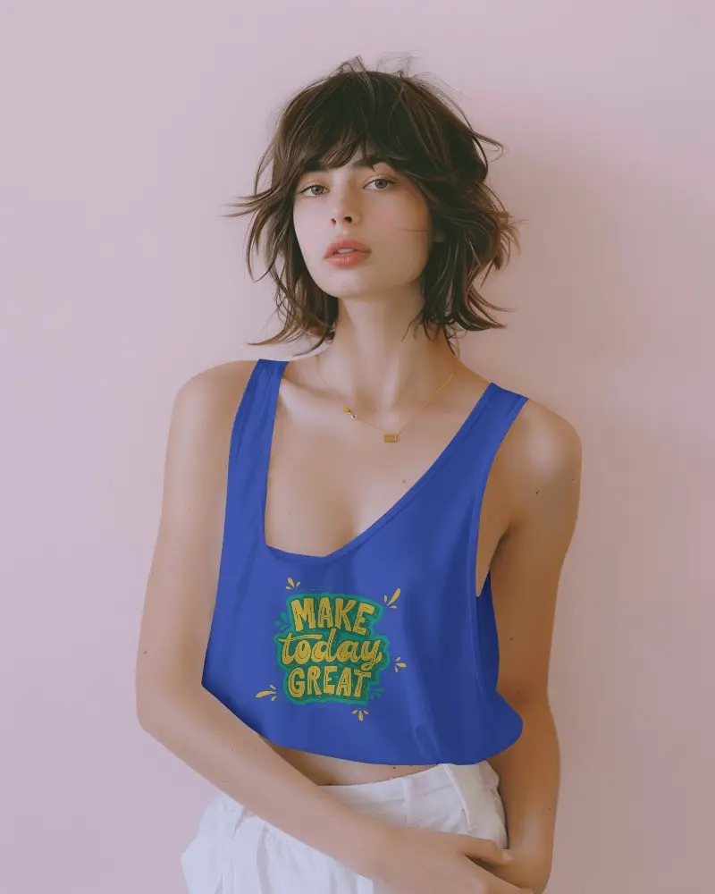 Modern Loose Fit Womens Tank Top Mockup For Custom Design Showcase