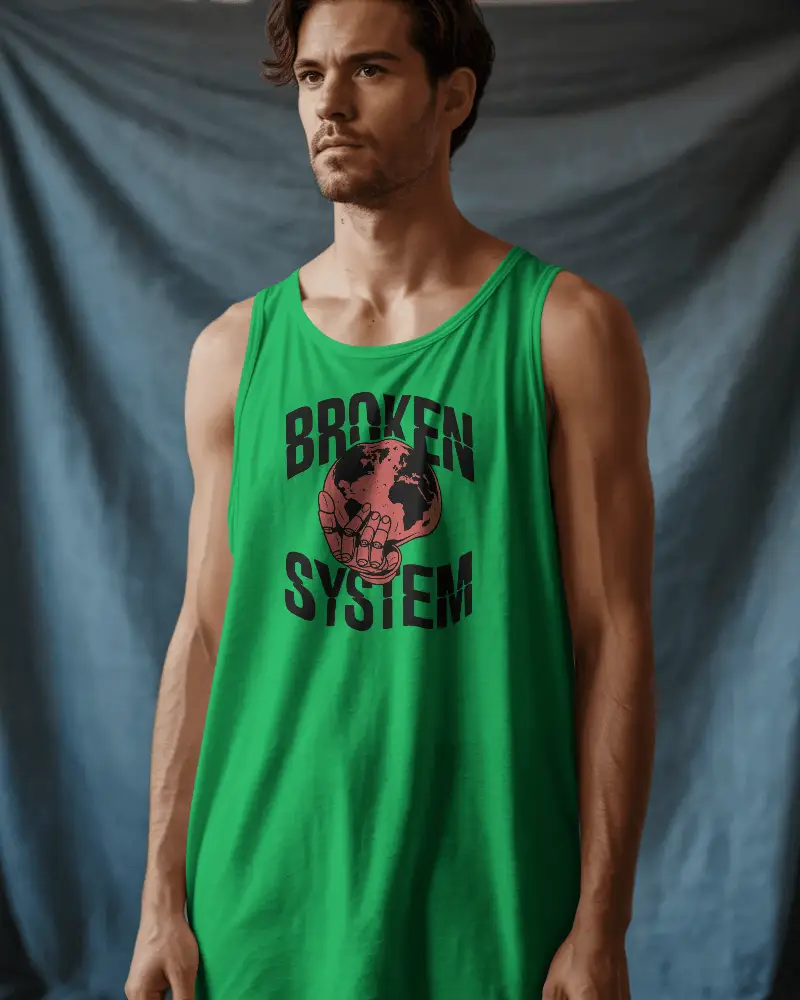 Mens Casual Tank Top Mockup For Summer Wardrobe Design And Branding Presentation