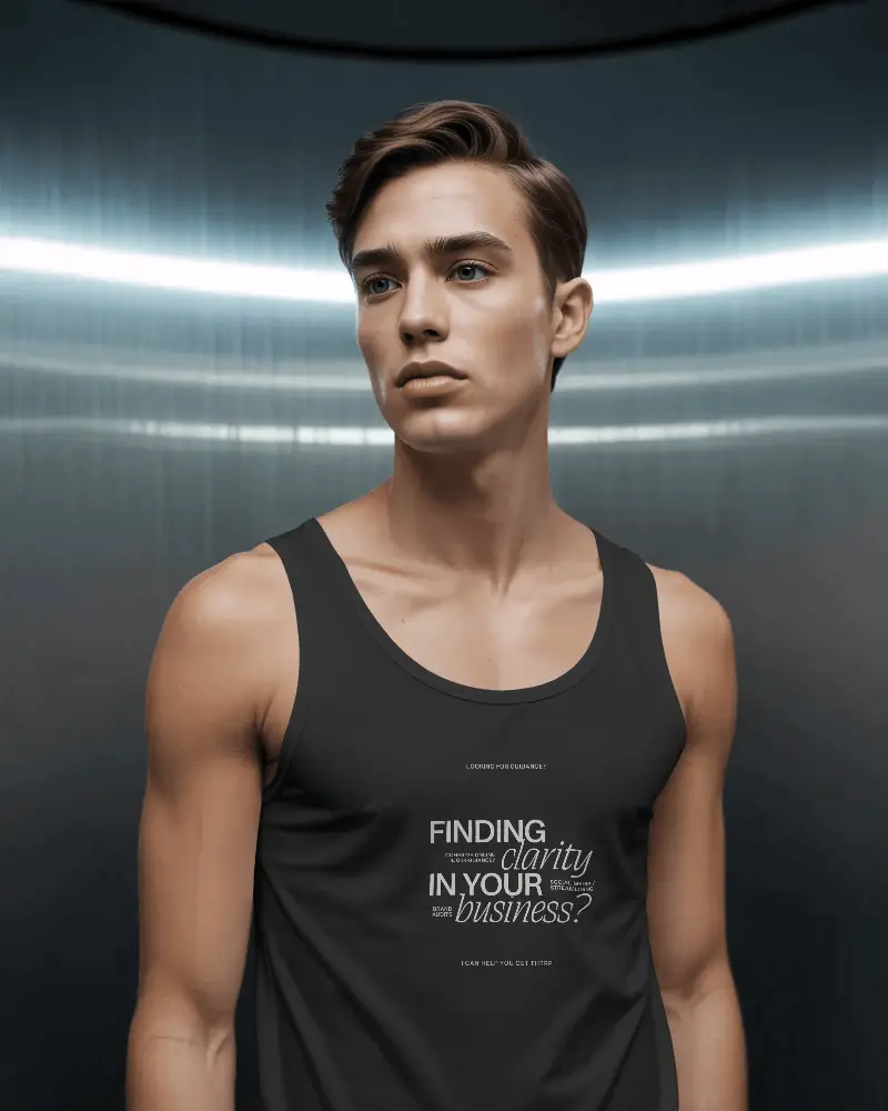 Premium Mens Tank Top Mockup For Athletic Activewear Branded Retail Design Showcase