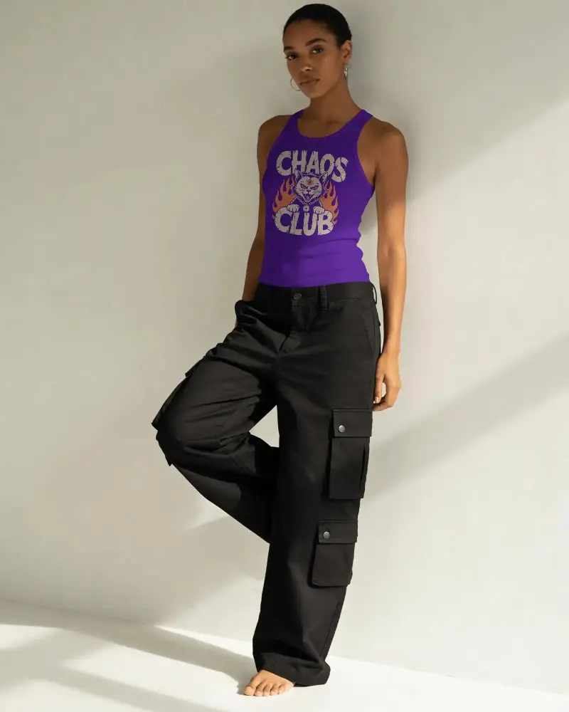 Sleeveless Ribbed Tank Top Mockup For Women Perfect For Casual Wear Or Layered Outfit Styling