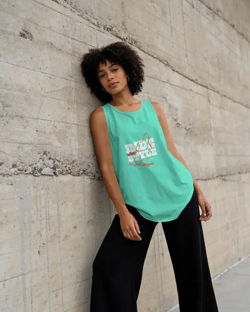 Womens Casual Tank Top Mockup Perfect For Summer Fashion And Everyday Wear Designs