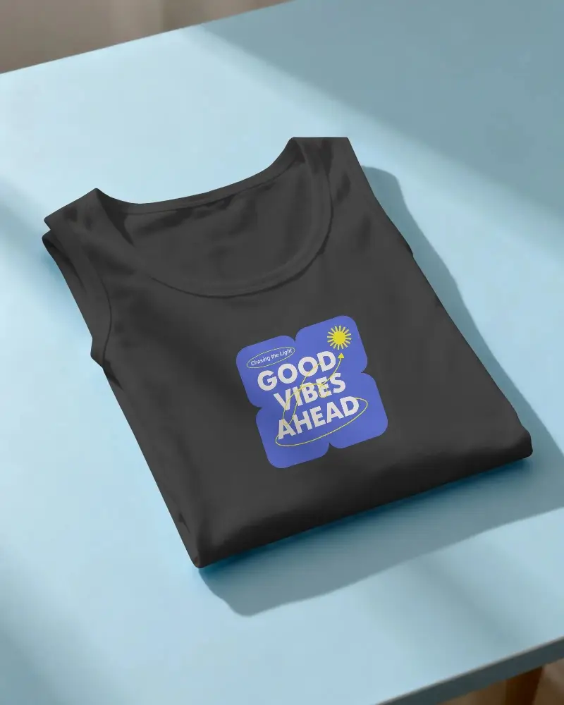 Sleek Tank Top Mockup Folded Neatly On Surface Showcasing Apparel Design Potential