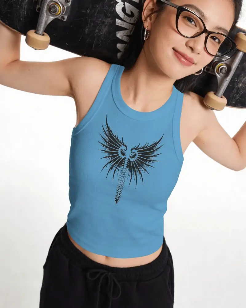 Stylish Ribbed Women Tank Top Mockup For Summer Fashion And Casual Outfit Design Presentation
