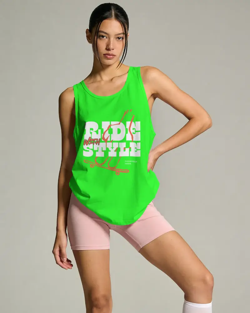 Womens Loose Fit Tank Top Mockup For Summer Casual And Sporty Style Outfit Design
