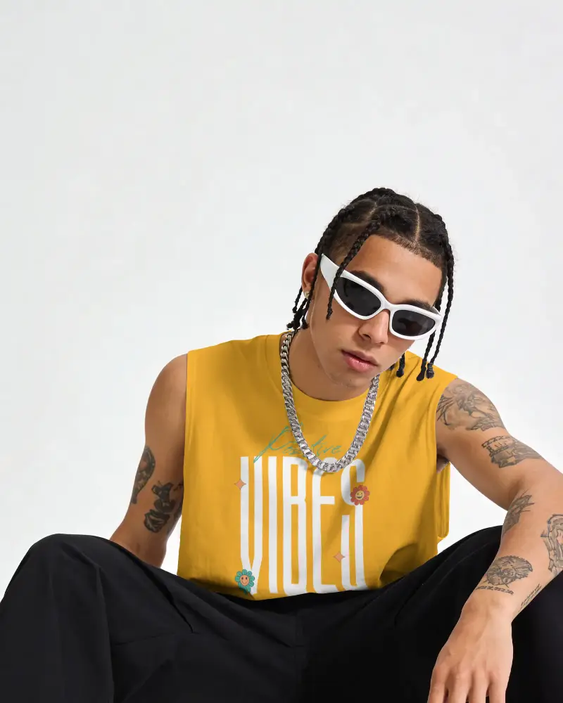 Casual Stylish Mens Muscle Tank Top Mockup For Summer Outfits And Workout Apparel