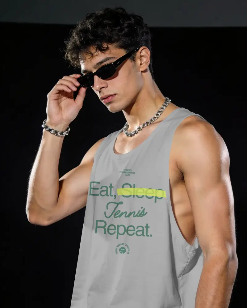 Sleeveless Breathable Tank Top Mockup For Advertising Sportswear And Fashion Design