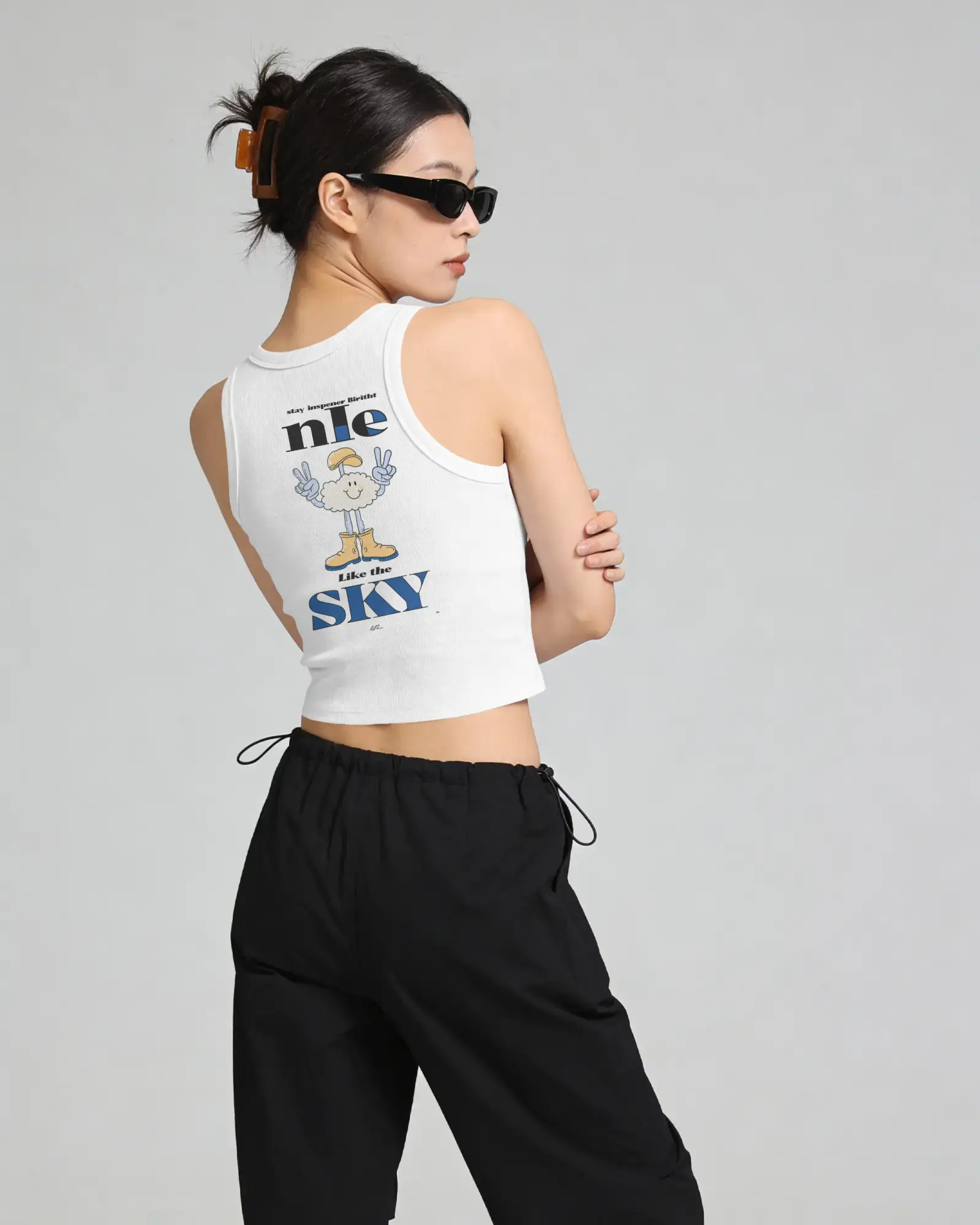 Summer Casual Womens Ribbed Tank Top Mockup For Fashion Brand Promotion And Advertising