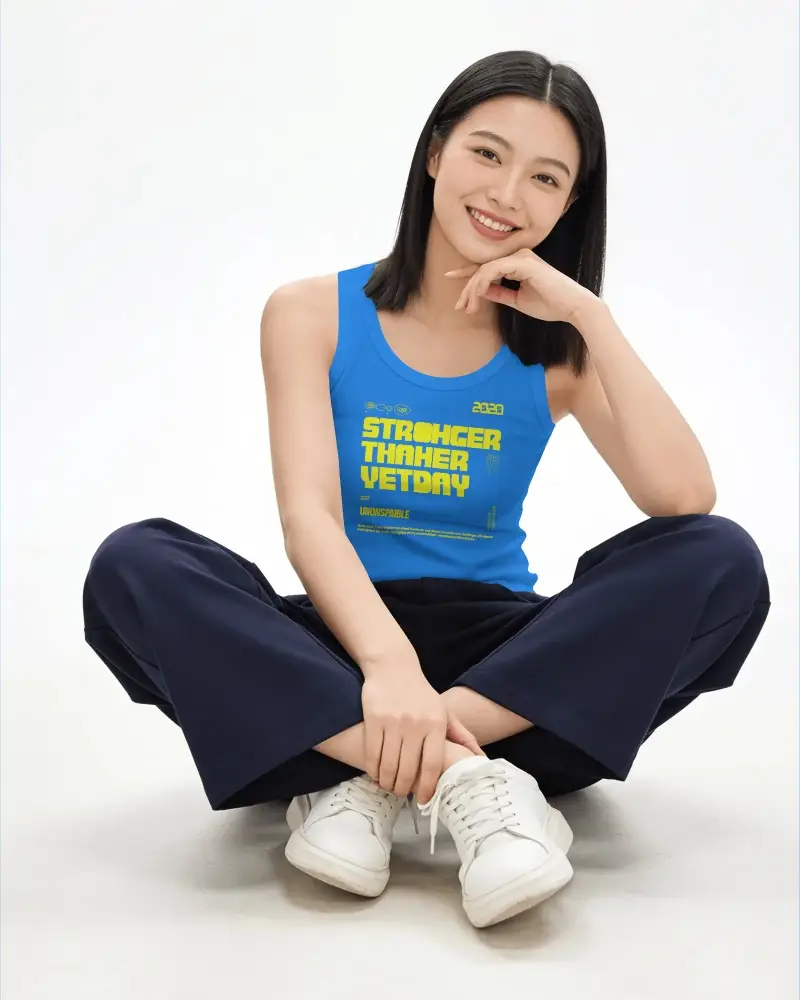 Comfortable Casual Womens Tank Top Mockup For Summer Fashion And Streetwear Brands