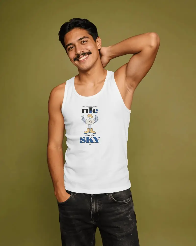 Men Classic Fitted Tank Top Mockup Summer Essential Casual Wear Breathable Lightweight Fabric