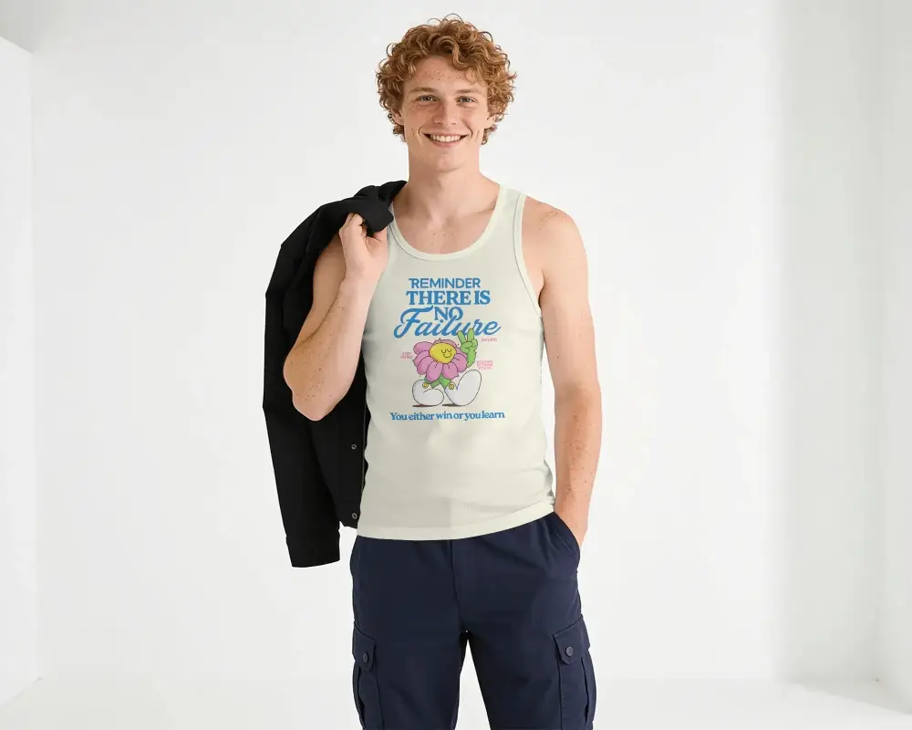Men Ribbed Tank Top Mockup For Custom Apparel Designs And Summer Style Fashion Presentation
