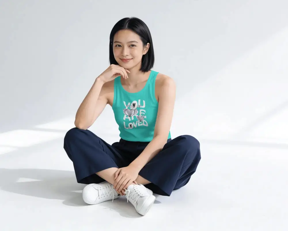 Comfortable Casual Women Tank Top Mockup For Summer Fashion Stylish Outfit Idea And Design