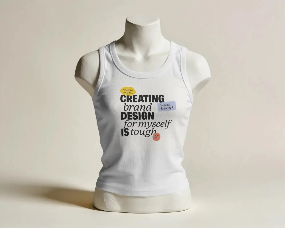 Sleeveless Ribbed Tank Top Mockup For Fashion Designers Showcase Apparel Usability