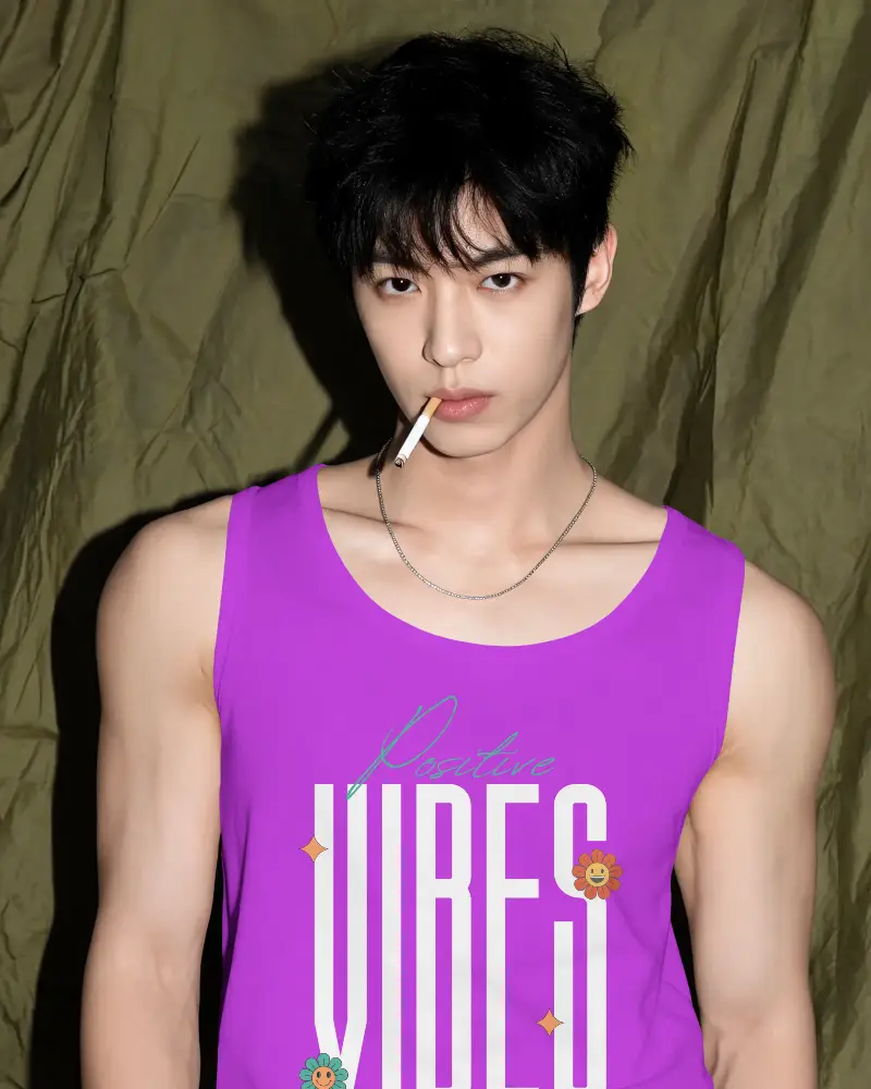 Slim Fit Mens Tank Top Mockup Activewear Ideal For Branding And Promoting Clothing Lines