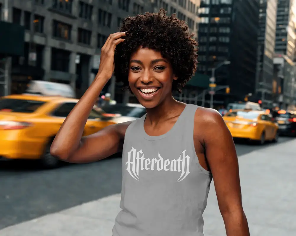 Urban Street Style Womens Tank Top Mockup For Fashion Brand Marketing Casualwear