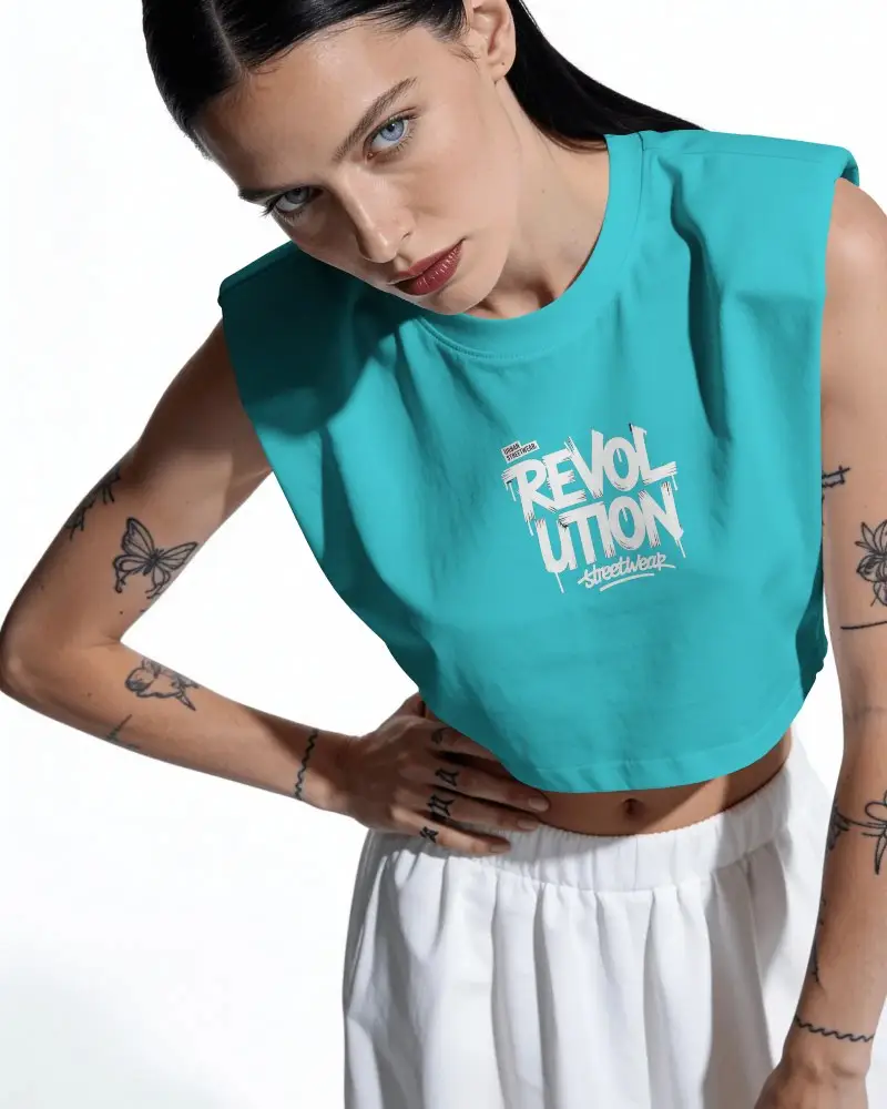Stylish Cropped Muscle Tank Top Mockup For Women Premium Comfort And Modern Athleisure Look
