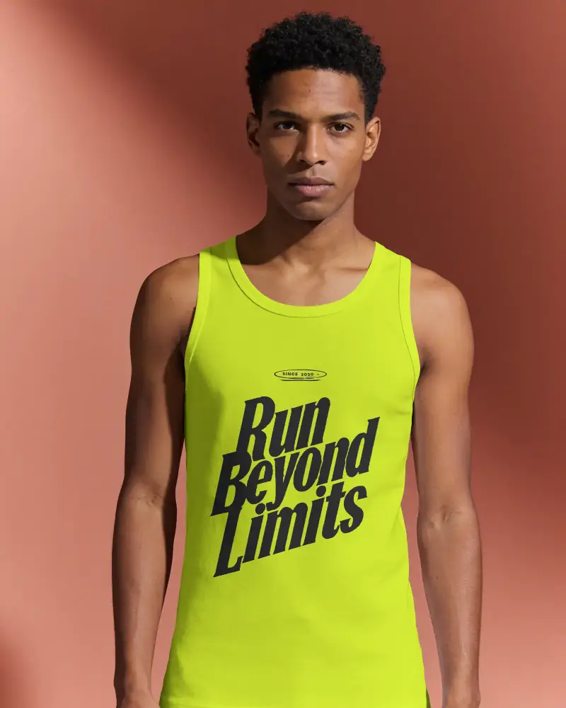 Mens Classic Fit Tank Top Mockup Ideal For Summer Workouts Or Casual Everyday Wear Mockup
