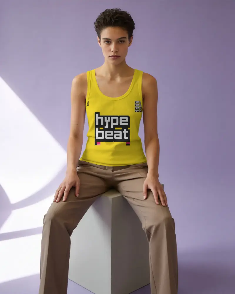 Stylish Ribbed Tank Top Mockup For Women Seamless Simple Apparel Creative Clothing Presentation