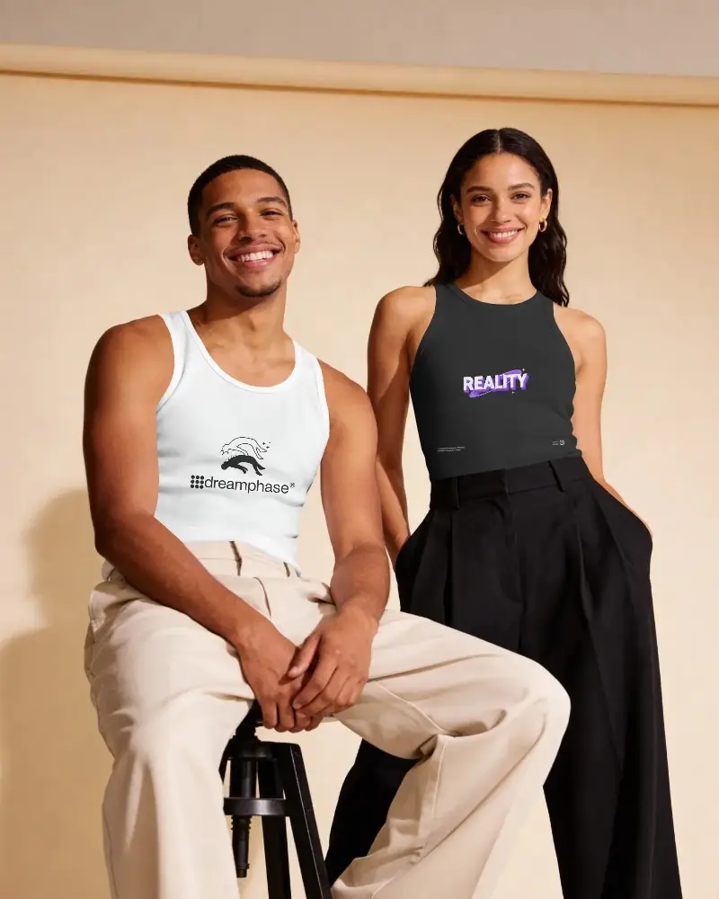 Trendy Fitted Tank Top Mockup Showcasing Casual Elegant Look For All Day Comfort Wear