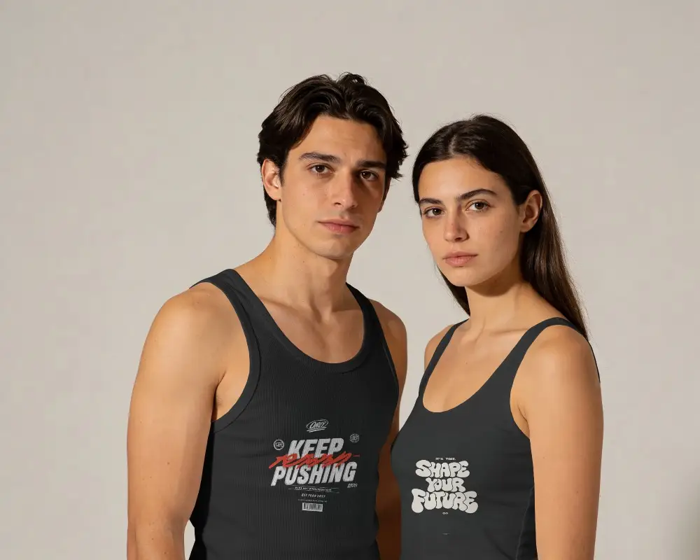 High Quality Soft Cotton Tank Top Mockup For Unisex Athletic Casual Wear