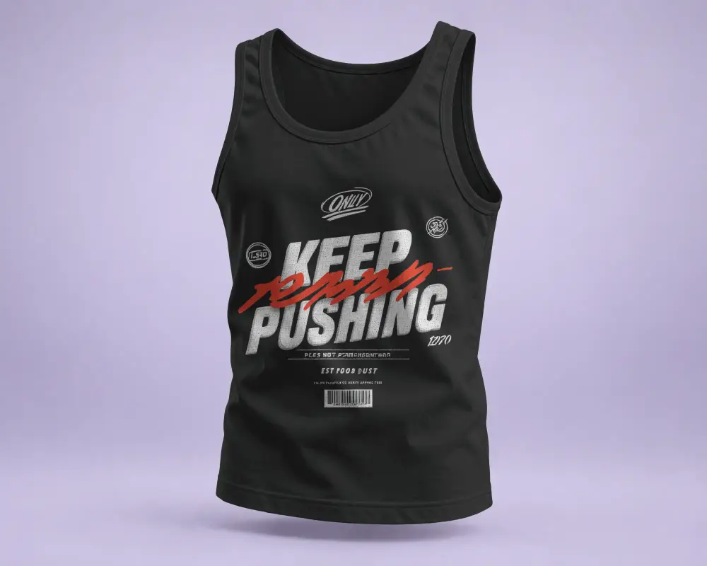 Breathable Seamless Tank Top Mockup For Athletic And Casual Wear Design Presentations