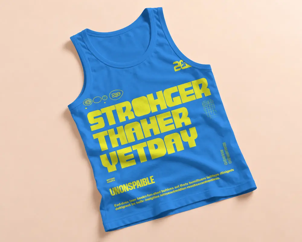 Premium Comfortable Tank Top Mockup For Athletic And Casual Outfits Design Presentation