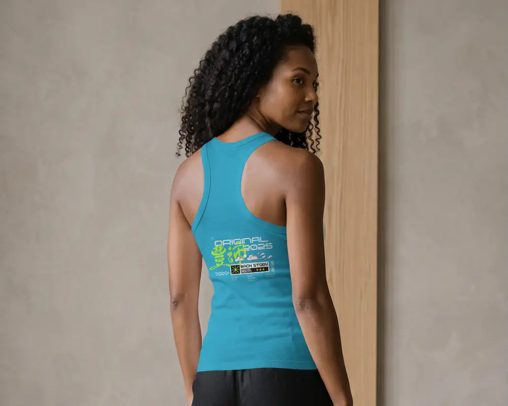 Womens Racerback Tank Top Mockup For Athletic And Casual Style Apparel Promotions