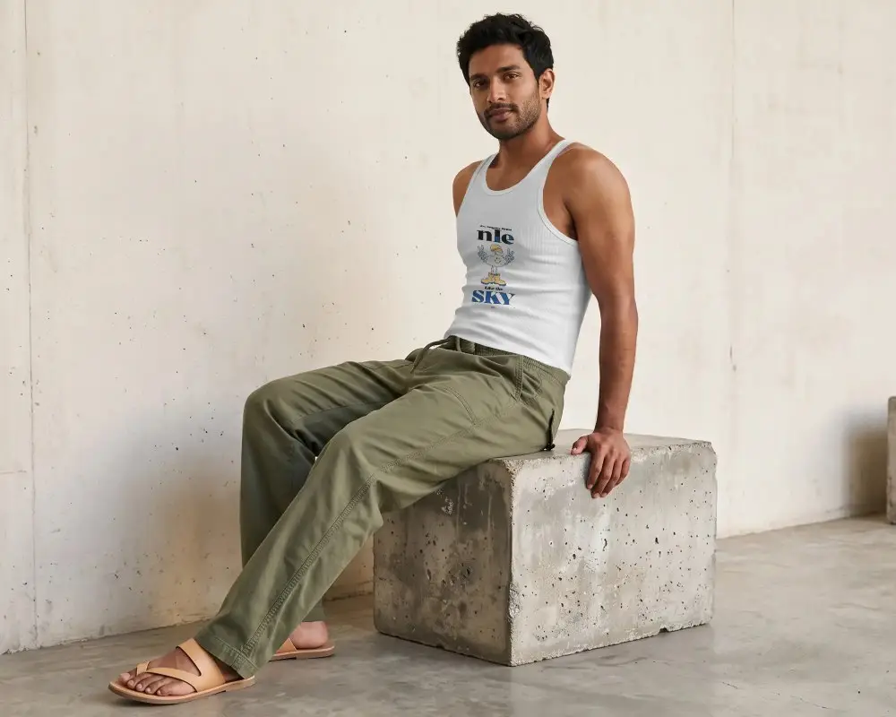 Comfortable Casual Men Tank Top Mockup For Summer Outfits And Layering Ideas Online