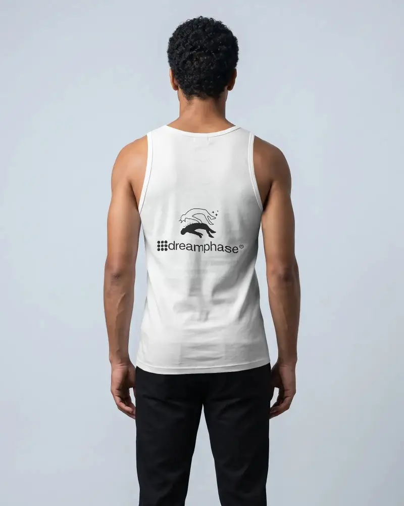 Back View Of Mens Casual Tank Top Mockup For Print And Graphic Creative