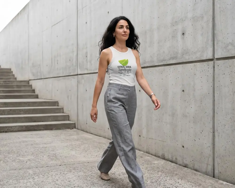 Casual Women Tank Top Mockup For Fashion Website And Online Store Display Design Ideas