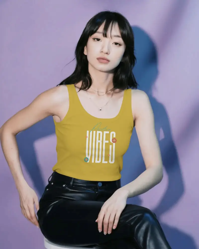 Stylish Womens Sleeveless Tank Top Urban Fashion Outfit Casual Summer Look