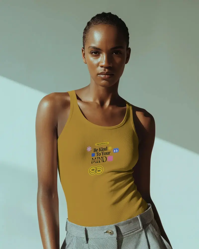 Stylish Ribbed Tank Top Mockup For Womens Casual And Athleisure Wardrobe Designs