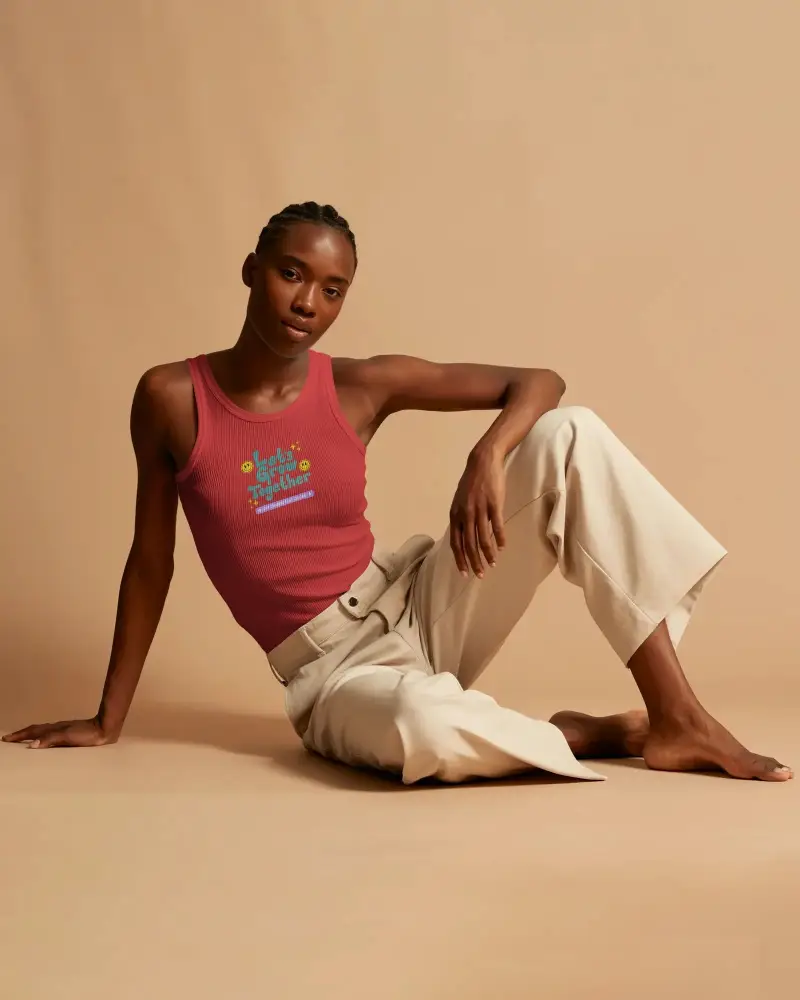 Stylish Comfortable Ribbed Tank Top For Women Perfect For Casual Wear And Everyday Outfits