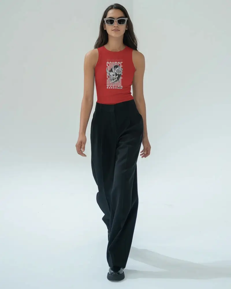 Casual Slim Fit Tank Top Mockup For Women Street Style Fashionable Wardrobe Essential