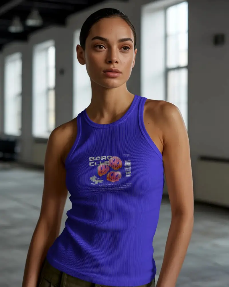 Sleeveless Ribbed Tank Top Mockup For Modern Fashion Brands And Creative Clothing Designs