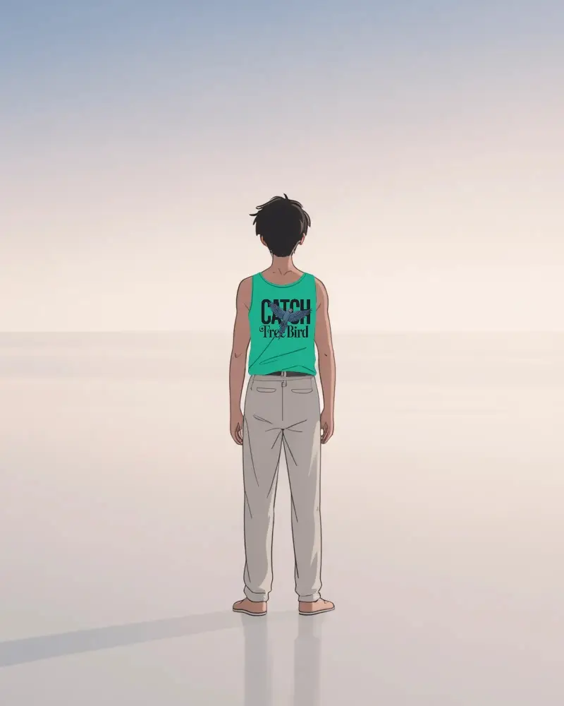 Casual Sleeveless Anime Tank Top Mockup For Summer Wardrobe Essential And Everyday Wear