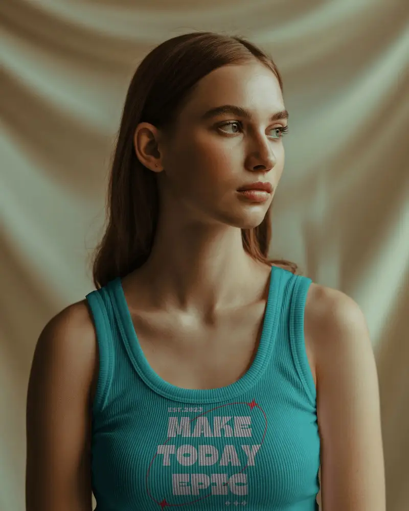 Stylish Comfortable Women Tank Top Mockup For Fashion Brands And Clothing Designers 0105