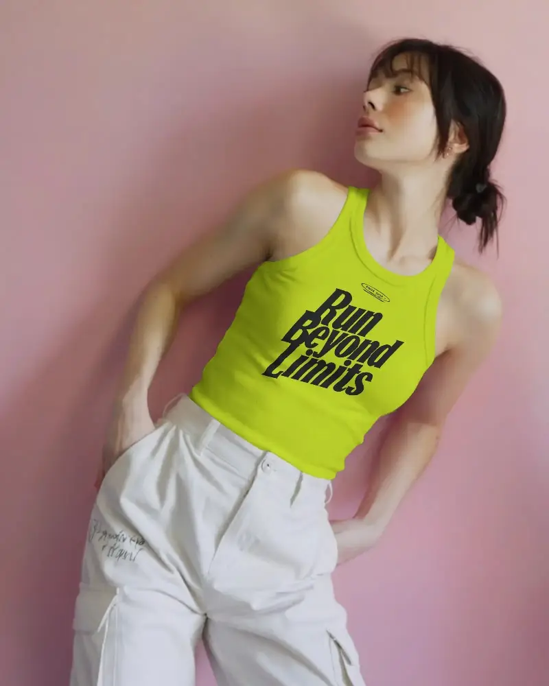 Womens Casual Tank Top Mockup For Summer Fashion Outdoor Wear Design Display