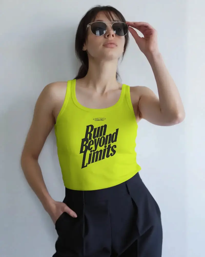 Womens Fashion Tank Top Mockup Showcasing Sleek Modern Style For Casual Outfits And Trends