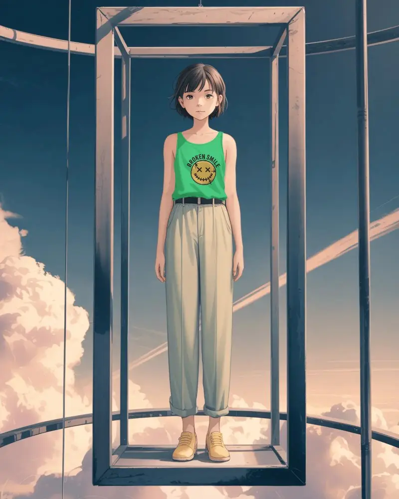 Stylish Anime Womens Tank Top Mockup In Modern Pose Showcase Perfect Fit For Custom Designs