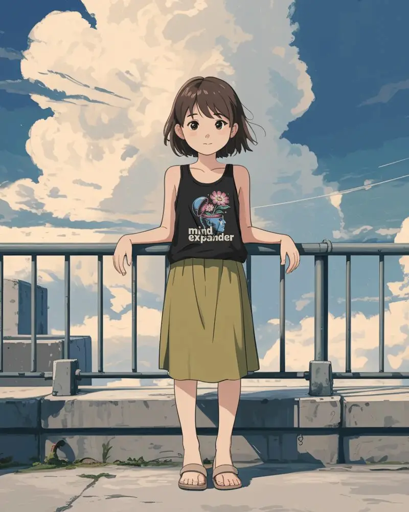 Stylish Comfortable Anime Tank Top Mockup For Casual Wear And Summer Fashion Outfits