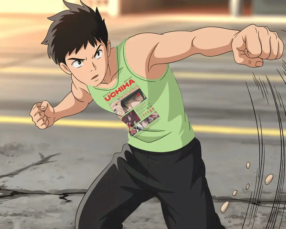 Men Athletic Anime Tank Top Mockup For Fitness Apparel Branded Tank Top Design Presentation