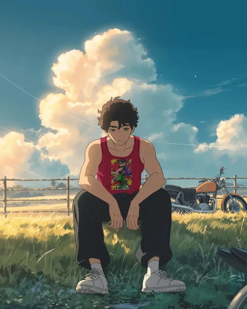 Premium Quality Athletic Anime Tank Top Mockup Relaxed Comfortable Breathable Everyday Wear Design