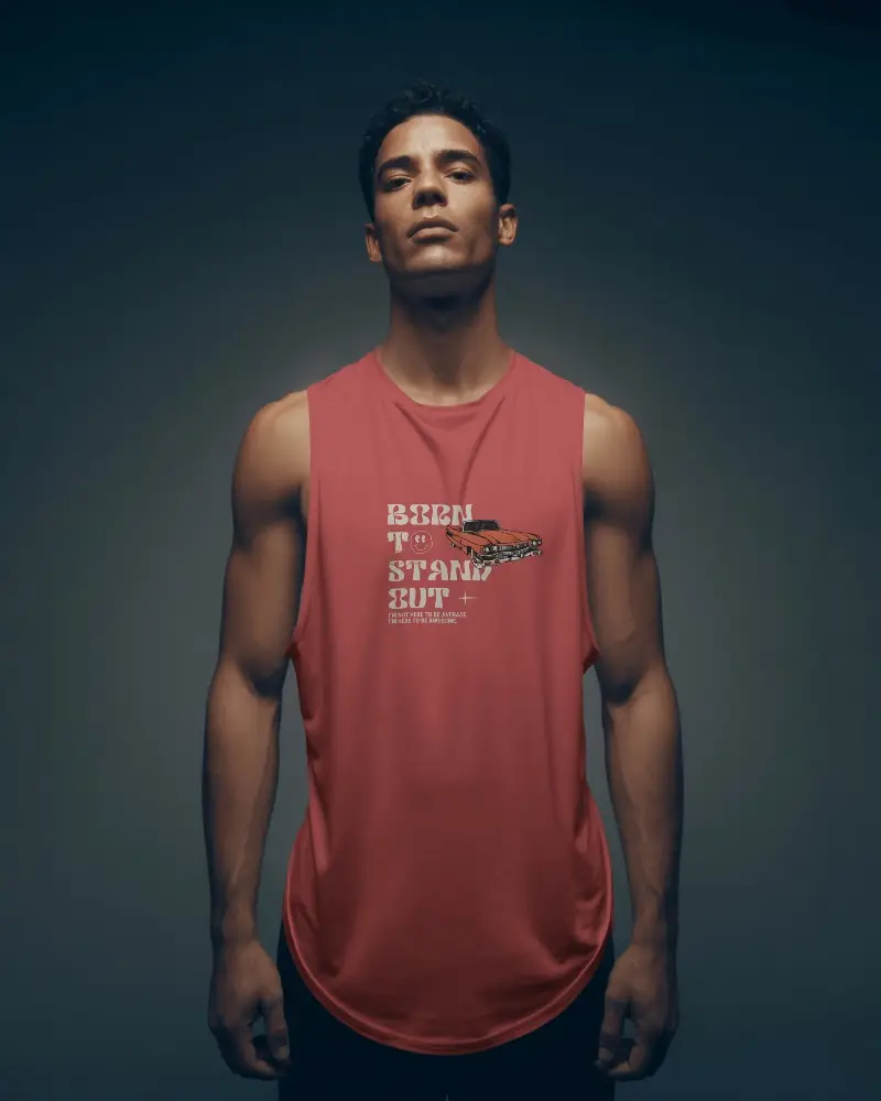 Mens Athletic Tank Top Mockup For Sportswear Branded Performance Outfits And Gym Apparel