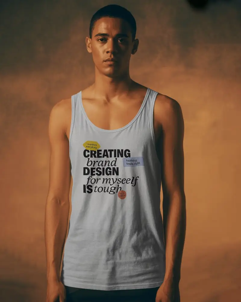 Premium Comfortable Mens Tank Top Mockup For Casual Wear And Summer Fashion Design