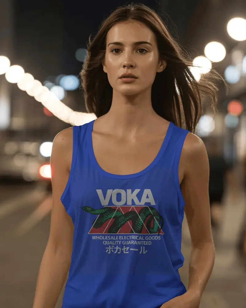 Womens Relaxed Fit Sleeveless Tank Top Mockup For Fashion Brand Promotion