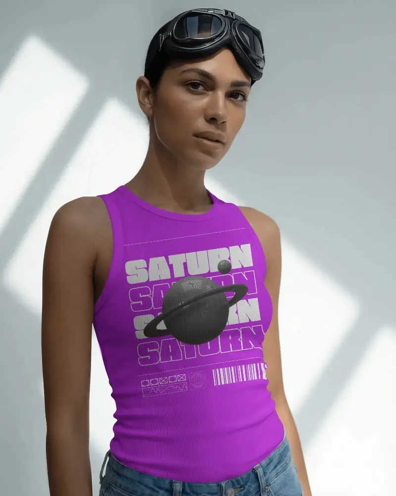 Sleeveless Ribbed Tank Top Mockup For Casual Wear Advertising And Fashion Brand Promotion