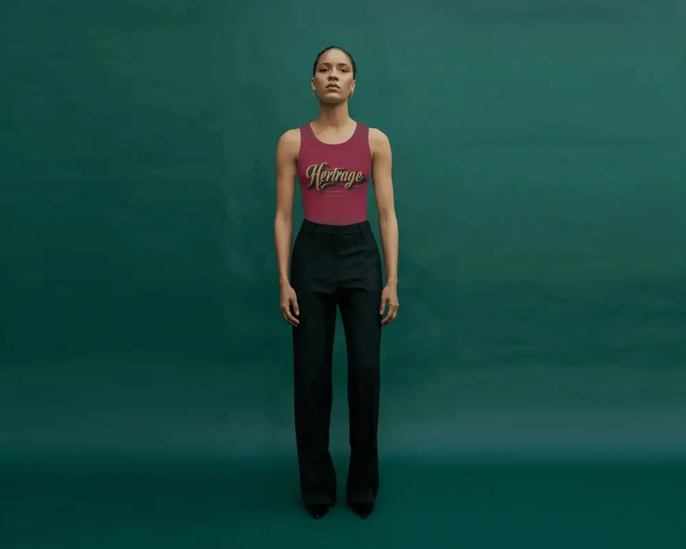 Seamless Modern Tank Top Mockup For Stylish Summer Fashion Design Showcase