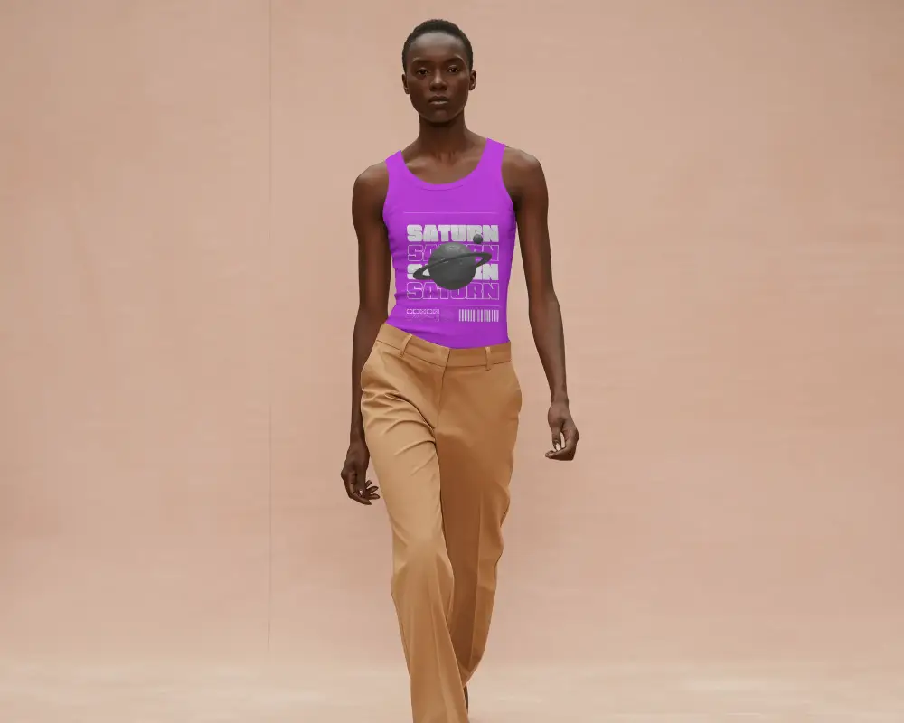 Womens Sleeveless Tank Top Mockup For Fashion Design Showcase Stylish Fit