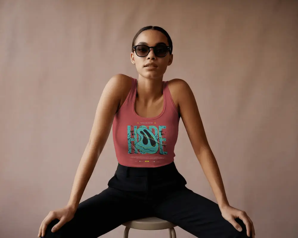 Breathable Lightweight Tank Top Mockup Showcasing Modern And Versatile Women Fashion